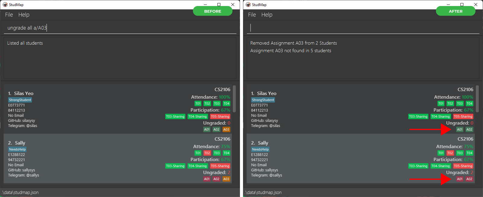 Unmark Command